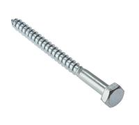 Forgefix Lot de 10 vis Tire-Fond à tête hexagonale à Filetage Unique ZP M8 x 150 mm