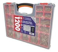 Forgefix Organizer Pro Vis passivées à filetage unique en zinc jaune Noir
