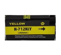 Forgekael Compatible avec Les Cartouches d'encre 712XL 712 DesignJet T210 T230 T250 T630 T650.(1Yellow)