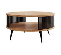 Bestmobilier Forini - Table Basse - chêne Naturel et Noir - 75 cm
