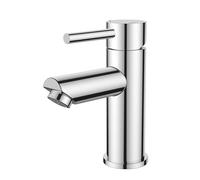 FORIOUS Robinet de Salle de Bain, Mitigeur Lavabo Compact en Inox | Hauteur de Bec de 85 MM, Mitigeur Monocommande, Eau Froide et Chaude, Aérateur,Chromé