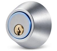 Forliggio Ensemble de verrous à pêne dormant, ANSI/BHMA Grade 3 - Sécurité améliorée - Verrous de niveau à pêne dormant pour porte d'entrée extérieure - Nickel brossé satiné