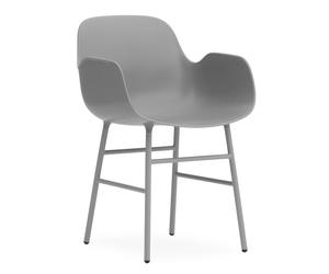 Form Armchair Lehnchaise Normann Copenhagen-grau-Eiche - 5712396002333