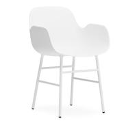 Form Armchair Lehnchaise Normann Copenhagen-weiß-Stahl - 5712396002265