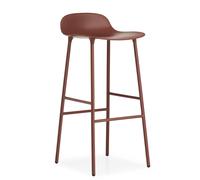 Normann Copenhagen Chaise de bar Form pieds chromés 75 cm Noir
