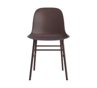 Form Chaise de Salle à Manger Brun/Acier