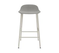 Form Tabouret de Bar 65 cm Rembourré Groupe 2 Gris Clair/ Acier