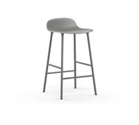 Normann Copenhagen Chaise de bar Form Chair pieds en métal gris