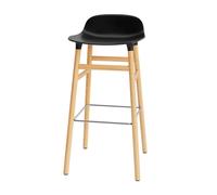 Form Tabouret de Bar H75 cm Noir/ Chêne