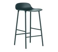 Normann Copenhagen Tabouret de bar Form bas green. pieds en acier laqué vert