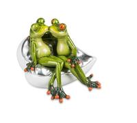 Formano 717689 Figurine Amusante Couple de Grenouilles embrassant sur Une Chaise | Grenouille décorative Amusante et Amusante 15 cm