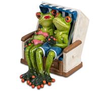 formano Couple de grenouilles dans une chaise de plage 16 cm Figurine grenouilles drôles décoration