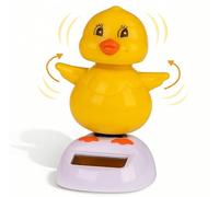 formano Figurine solaire en forme de poussin - 10 cm - Figurine décorative amusante - Fonctionne à l'énergie solaire - Dansante - Idée cadeau pour voiture, bureau et rebord de fenêtre - Dans une boîte