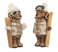 formano Lot de 2 figurines de teckel peintes à la main en magnésie, 45 cm