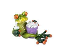 formano Magnifique figurine de collection - Grenouille sur tracteur - Hauteur : 17 cm - Popcorn vert