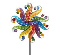 formano Moulin à vent coloré pour le jardin en métal - Carillon décoratif - Décoration de jardin