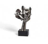 formano Statue décorative couple d'amoureux sur socle métallique 39 cm