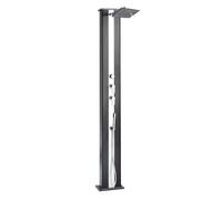 Formidra - Douche Hybride Dada Straight 40L - DS-D463NX - Douche Extérieure avec Raccords Eau Chaude/Froide, Douchette Amovible et Pomme de Douche Anti-calcaire - Anthracite Aluminium - 32.4x14x228cm