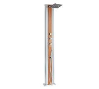 Douche solaire hybride - Formidra - Dada 40L - Aluminium - Bois - 228cm