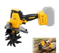 FormiPow Cultivateur manuel sans fil pour batterie Dewalt 18 V/20 V, débroussailleuse avec 2 dents en acier, largeur de travail de 10,3 cm et profondeur de travail de 12,8 cm, poignée ergonomique