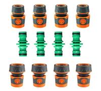 FORMVERSITY 12 Connecteur Tuyau Arrosage, Raccord Tuyau d'Arrosage 19mm 25 mm, Raccord Rapide Tuyau Arrosage 1/2 in Tuyau Rapides Raccord 3/4 in, Raccords Bidirectionnels Plastique