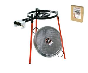 Fornellone Vaello Avec Trépied Et Poêle À Paella Diamètre 46 Cm