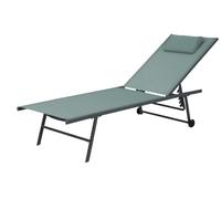 FORNOR TUMBONA Chaise Longue, Plastique, Vert, Normal