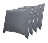 ForPro Professional Collection Lot de 4 Housses de Coussin imperméables de qualité supérieure avec Fermeture éclair, Gris Froid