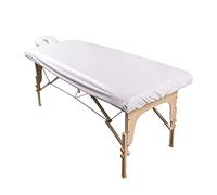 ForPro Wasserdichtes Spa Behandlung Massagelaken Set, weiß, maschinenwaschbar, für Massageliegen, inkl. Massage-Spannbetttuch und Massage-Gesichtsauflage
