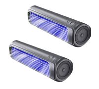 FORSMANO Lot de 2 ventilateurs muraux sans perçage avec turbo-refroidissement - ultra-silencieux, 3 vitesses, 2 crochets s, pour chambre & cuisine