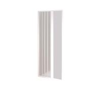 Porte à soufflet pour douche - FORTE - Pliante - Réversible - Fumé - Blanc mat - 185 cm