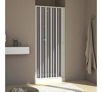 Forte BR120001 Cabine de douche avec porte escamotable, réversible, blanc, 60 x 80 x 185 cm (h)