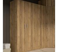 Forte ECONOBOX 2 : Armoire de 175 cm de hauteur, 180 cm de largeur, armoire à 4 portes battantes avec étagères
