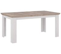 Forte Meubles ILOPPA Table à Manger Extensible, matériau en Bois, chêne Nelson/chêne Neige, L x H x P : 160 x 75 x 90 cm