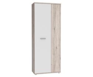 FORTE NET106 : Armoire de 70 cm de large et 180 cm de haut, petite armoire multifonctionnelle, meuble de rangement pour aspirateur, espace de stockage