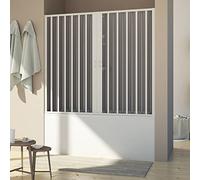 FORTE Pare Baignoire 160 CM H150 en Plastique PVC modèle Delfi avec l’Ouverture Centrale