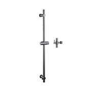 Fortifura Calvi Barre de douche - 90cm - avec coude d'alimentation mural intégré - Gunmetal SW1413838