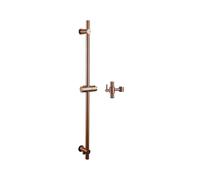 Fortifura Calvi Barre de douche réglable - 90cm - avec coude de raccordement mural intégré - Cuivre brossé SW1413839