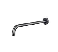 Fortifura Calvi Ensemble de douche à encastrer - rond - thermostatique - bras mural - glissière - douche principale de 25 cm - douchette ronde - flexible de douche en métal - Gunmetal PVD brossé SW720