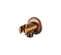 Fortifura Calvi ensemble de douche pluie encastré - douche de tête Ø 25 cm - bras mural courbé 35 cm - douchette bâton 1 jet - cuivre brossé mat SW970038/SW970041/SW970043/SW970045/SW970046/SW970
