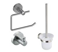 Fortifura Calvi Ensemble WC 3 pièces Acier inoxydable brossé PVD (inox) SW639927 SW639930 SW639928