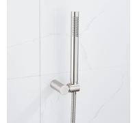 Fortifura Calvi Kit douchette à main stick avec flexible anti-twist et support Inox brossé PVD SW496812/SW720566/SW706208