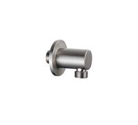 Fortifura Calvi Raccord mural - rosace ronde - finition inox brossé PVD SW1183045