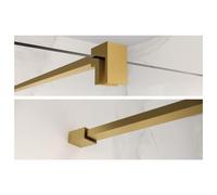 Fortifura Galeria barre de renfort rallongée 200cm pour douche à l'italienne - avec kit de fixation - Laiton brossé SW927770