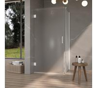 Fortifura Galeria Cabine de douche - 90x120x200cm - scharnières - poignée plat - verre dépoli - Blanc mat SW1122553/SW1122562/SW797906/SW797928
