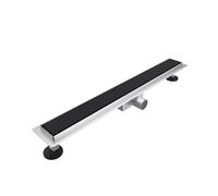 Fortifura Galeria Caniveau de douche - 120cm - grille fermée - avec bride de sol - Noir mat SW679914/SW1075299