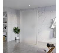 Fortifura Galeria Douche à l'italienne - 110x200cm - verre satiné - anticalcaire - verre de sécurité 8mm - 2 parois latérales 30cm - avec bras muraux et profilés d'angle - Inox brossé SW927769 2x/SW91