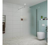 Fortifura Galeria Douche à l'italienne - 120x200cm - verre satiné - Gunmetal brossé SW797928/SW797907
