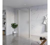 Fortifura Galeria Douche à l'italienne - 90x200cm - verre satiné - anticalcaire - verre de sécurité 8mm - 2 parois latérales 30cm - avec bras muraux et profilés d'angle - Gunmetal SW927771 2x/SW797929