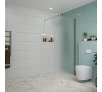 Fortifura Galeria Douche à l'italienne - 90x200cm - verre satiné - Gunmetal brossé SW797929/SW797907